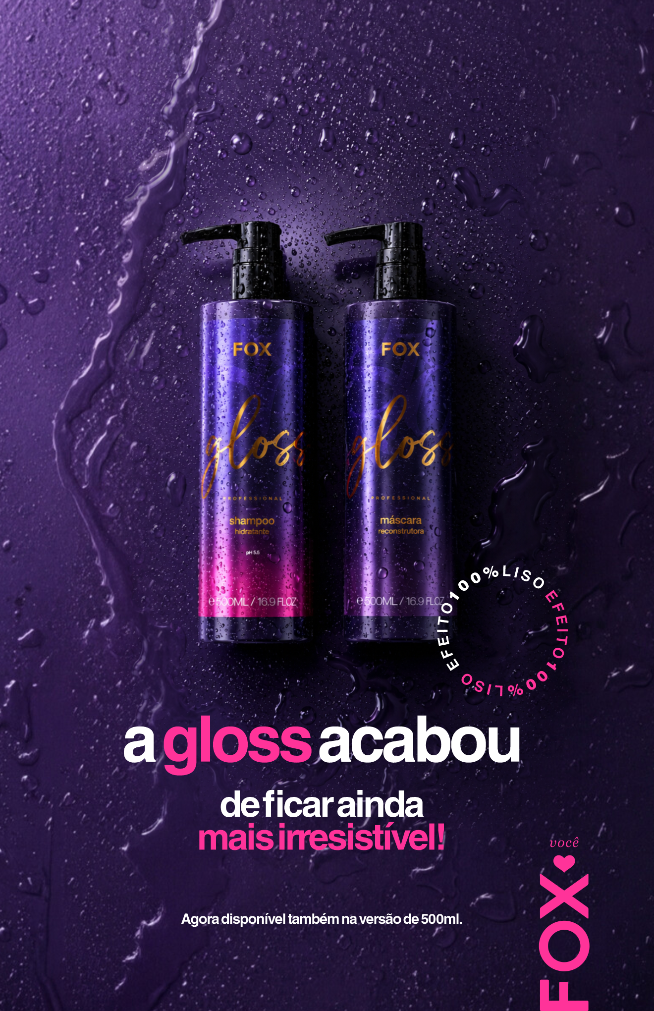 escova fox gloss 500ml