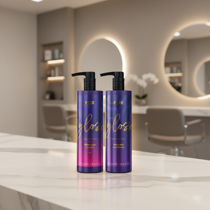 Escova Progressiva Fox Gloss 500ml | 100% Liso, Hidratação e Brilho Intenso: LANÇAMENTO